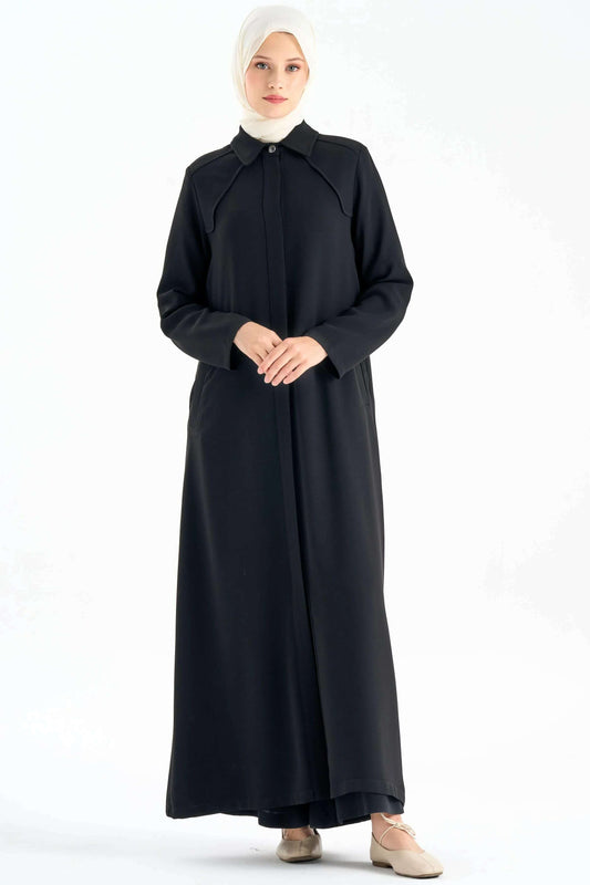 Emerald Raiment Abaya Robe Detailed Topcoat - abaya bf-discount-20 fall FW '24 spring summer turkish