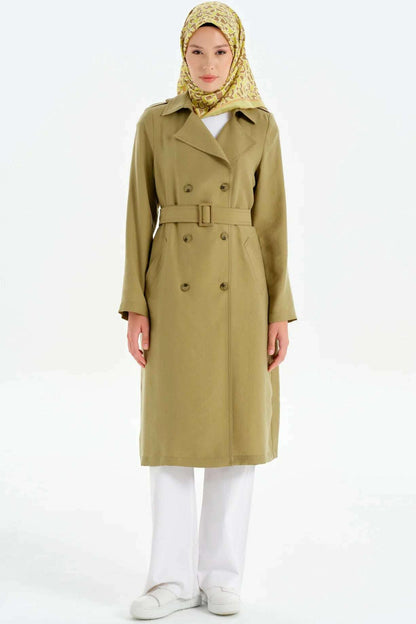 Emerald Raiment Coat Double-Breasted Trench Coat - bf-discount-20 coat fall Summer '24 TK Collection TK Summer '24 Collection turkish winter