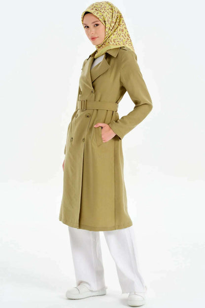 Emerald Raiment Coat Double-Breasted Trench Coat - bf-discount-20 coat fall Summer '24 TK Collection TK Summer '24 Collection turkish winter