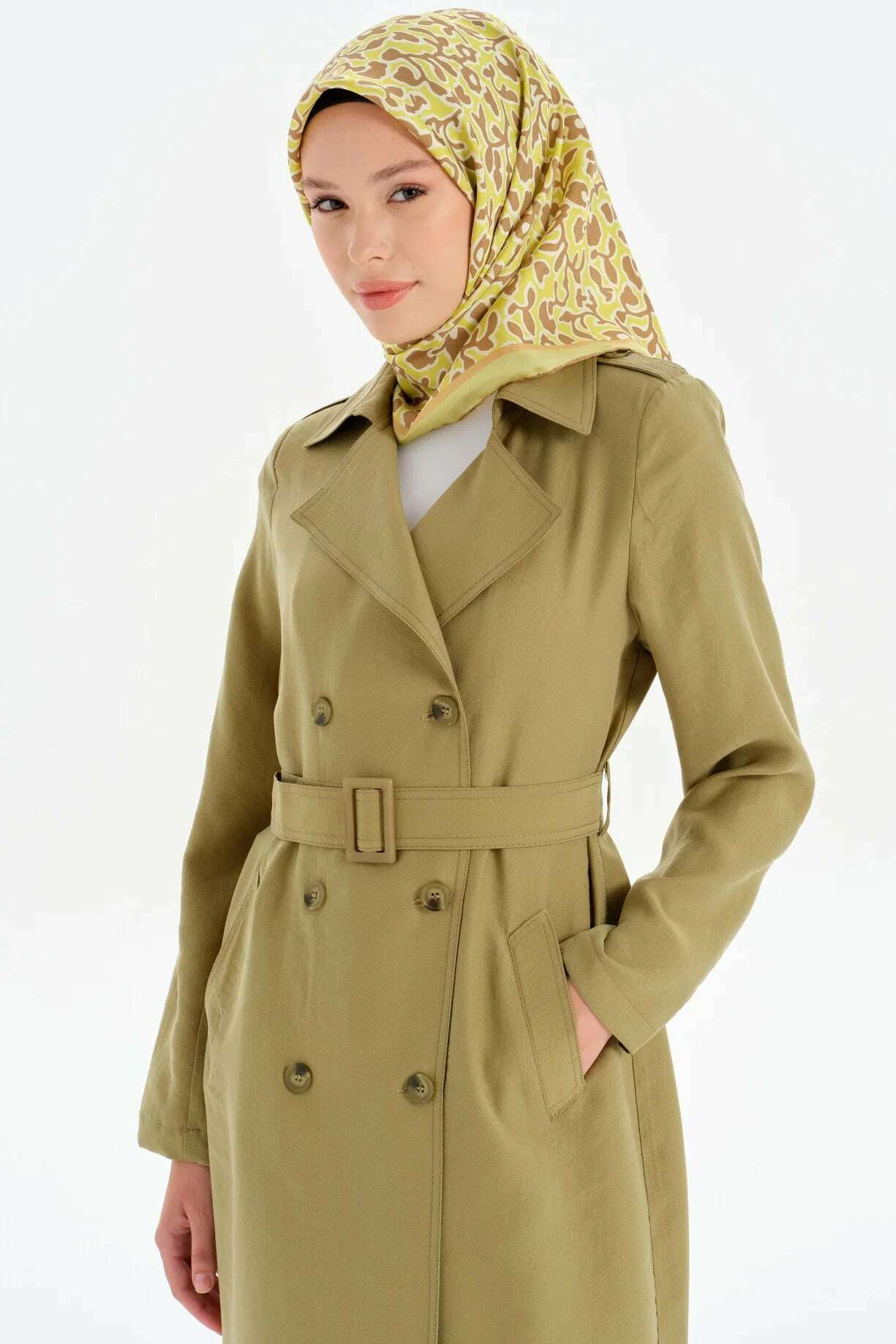 Emerald Raiment Coat Double-Breasted Trench Coat - bf-discount-20 coat fall Summer '24 TK Collection TK Summer '24 Collection turkish winter