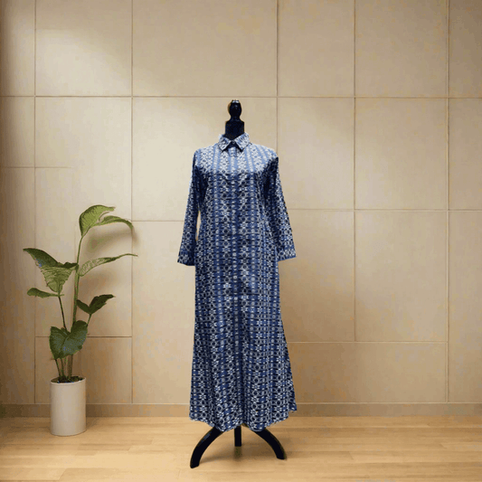 Emerald Raiment Maxi Dress Blue Mosaic Maxi Dress - bf-discount-20 fall long dress maxi spring Summer '24 PK Collection winter