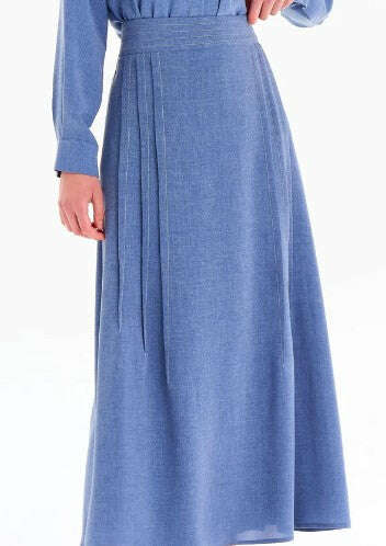 Emerald Raiment Skirt The Classic Blue Punto Skirt - bf-discount-20 fall FW '24 skirt spring summer turkish winter