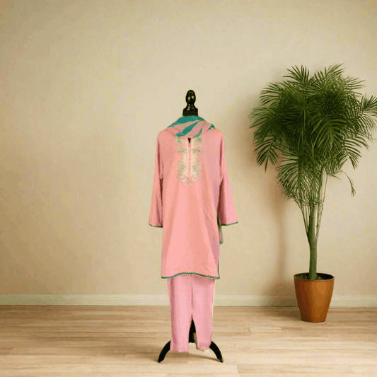 Emerald Raiment Three Piece Suits Sea Breeze Marina Set - bf-discount-50 casual embroidered floral pale pink spring three piece Winter '23 PK Collection