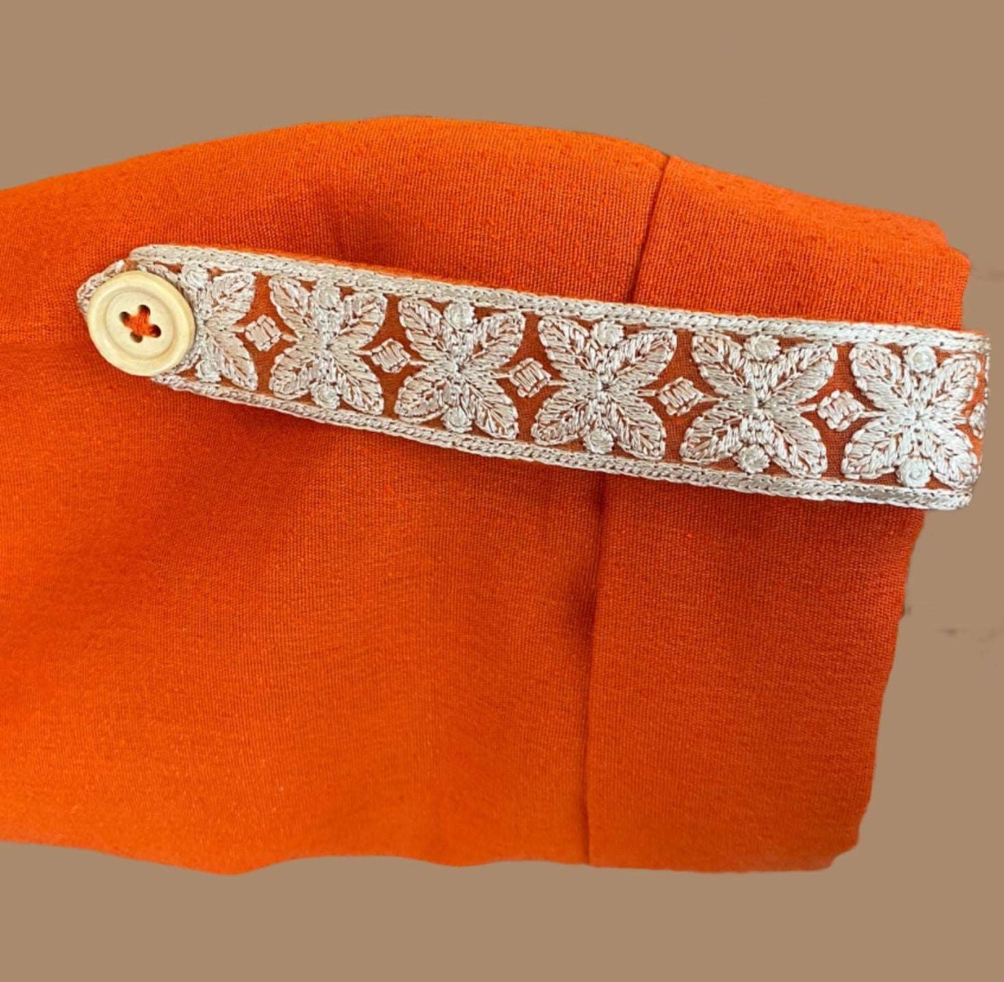 Emerald Raiment Tunic Orange Crumpled Citrus Kurti Set - bf-discount-50 cream embroidered fall karandi kurti orange spring summer tunic Winter '23 PK Collection