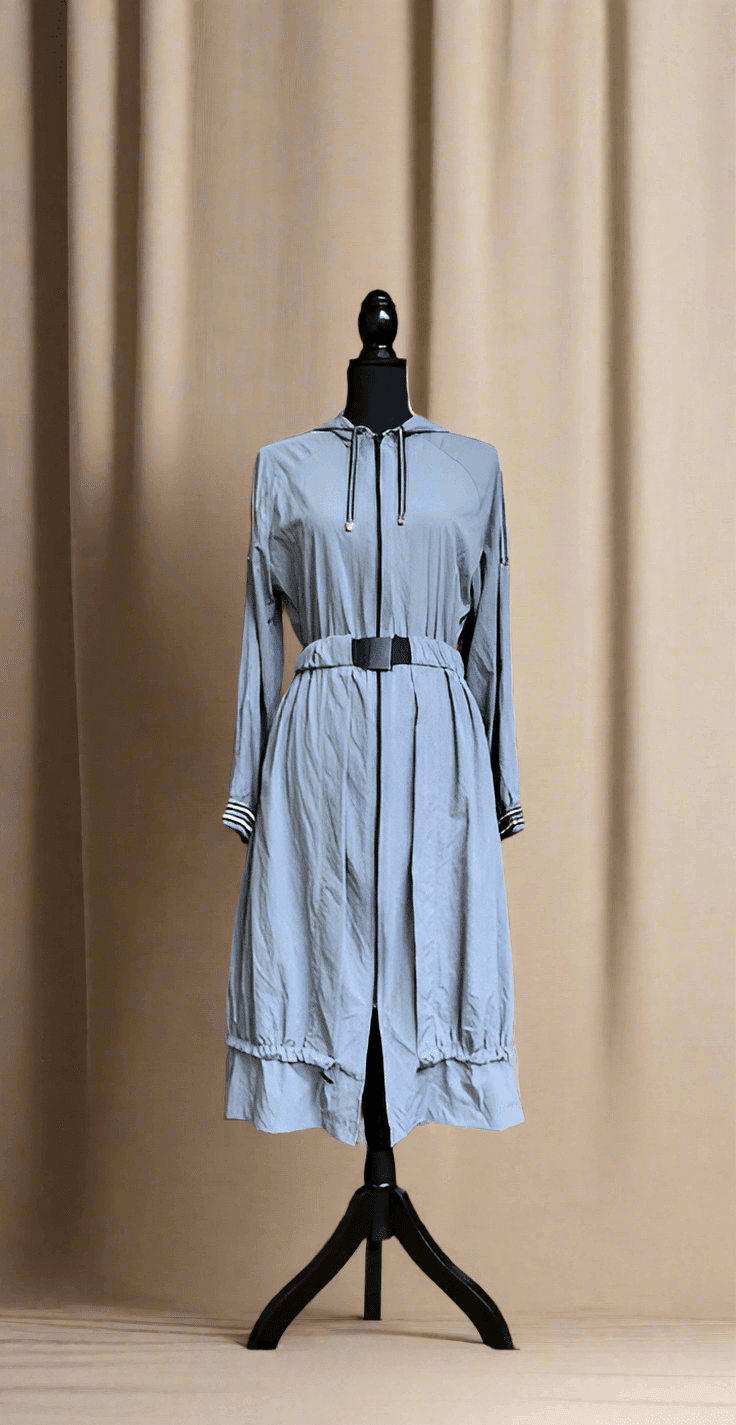 Emerald Raiment Tunic Reflective Sporty Tunic Grey - bf-discount-20 fall rain sporty spring Summer '24 TK Collection TK Summer '24 Collection tunic turkish